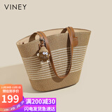 viney托特包包女包大容量轻奢手提编织草编包生日礼物高级感送女友老婆
