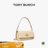 Tory Burch 汤丽柏琦【线上专享】KIRA 小号绗缝翻盖肩背包女包TB 90456 奶油白 122 OS