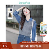 茵曼（INMAN）针织马甲女老钱风V领薄冬季学院风内搭毛衣 苍灰色 S