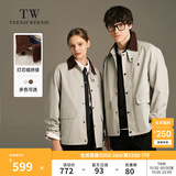 Teenie Weenie小熊男装简约外套2025秋冬季新款休闲复古时尚潮流夹克 乳白色 XL