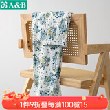 AB睡裤女春夏纯棉印花吸汗宽松透气休闲全棉女薄款高腰长裤家居裤 蓝莲花 3XL