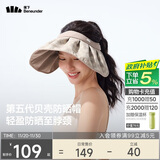 蕉下（beneunder）遮阳帽子防晒帽女防紫外线太阳帽贝壳空顶帽便携TS550杏米