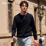 布先生明星同款圆领套头男士卫衣秋冬长袖T恤打底上衣 矅岩黑 M(170)