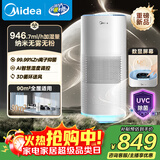 美的（Midea）【小蓝鲸PRO】无雾空气加湿器母婴级幼儿客厅大容量落地家用卧室静音抗菌小型喷雾雾化器1Y80 PRO