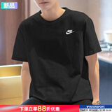 耐克（NIKE）T恤男士 2025夏季新款宽松休闲运动健身圆领透气半袖全棉跑步短袖 AR4999-013/黑色 M (170/88A)