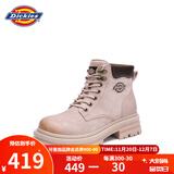 Dickies女士马丁靴高帮时尚情侣靴百搭工装靴女 粉色 男女款-38 