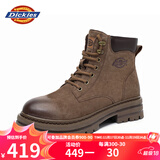 Dickies男士马丁靴高帮时尚男靴工装靴情侣靴男 咖色 40-男女款