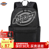Dickies男士双肩包大学生书包运动背包电脑包休闲背包户外运动包旅行包 暗黑