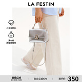 拉菲斯汀小号塌塌手提包包女士2025新款高级感单肩斜挎凯莉包 622010 冰川银-小号 | 质感油蜡皮