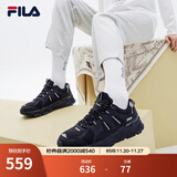 FILA 斐乐TREK老爹鞋男鞋新款休闲鞋时尚复古运动鞋跑鞋 F12M211129FCB-鱼子灰/黑 41