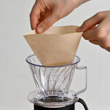 HARIO原装进口扇形咖啡滤纸手冲咖啡滤纸滴滤式咖啡机过滤纸原木100枚