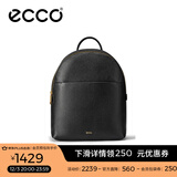 爱步（ECCO）印花双肩背包 灰褐色商务包包 中号双肩包9107799 HL 黑色910779990000