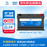 AC德科（ACDelco）汽车电瓶启停蓄电池AGM-80适配凯迪拉克 奔驰C 奥迪A4原厂品质