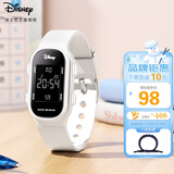 迪士尼（Disney）手表女学生潮流防水青少年初高中生女孩电子表多功能运动手环白色