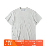 NOTHOMME潮牌夏季男款简约纯色圆领T恤情侣装宽松打底衫 浅花灰280g升级 宽松版 M (170)