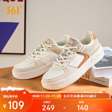 361°运动女鞋秋冬季学生复古厚底增高小白休闲板鞋子女682116601F-9
