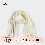 adidas简约舒适保暖针织运动围巾男女阿迪达斯官方 汉玉白 OSFM