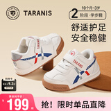 泰兰尼斯秋冬新款学步鞋童鞋女童软底机能鞋男童包头宝宝鞋网面透气面包鞋 白-蓝 春秋-超纤 20 内长13.5cm 脚长12.5cm