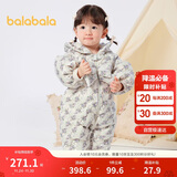巴拉巴拉连体衣婴儿秋冬装外出加绒抱衣哈衣爬服2024保暖萌趣208424120001