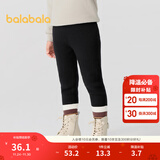 巴拉巴拉童装儿童长裤女童打底裤加绒秋冬裤子时尚撞色休闲裤百搭 黑色90001 90
