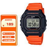 卡西欧（CASIO）手表男复古小方块运动防水学生男女f91w系列手表W-218H-4B2