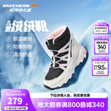 Skechers斯凯奇儿童绒绒靴雪地靴保暖男童棉鞋防寒加绒高帮女童靴660092L 女童/白色/黑色/粉红色/WBPK 38