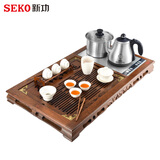 新功鸡翅木茶盘套装功夫茶具套装遥控上水茶盘自动上水烧水壶茶台 F64 配W38智能电茶炉（无茶具）