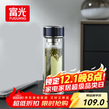 富光抗菌玻璃杯 双层高硼硅泡茶杯子 茶水分离杯 办公车载水杯男女士