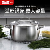 Momscook 不锈钢奶锅合集不粘锅宝宝辅食锅304婴儿小汤锅牛奶锅小奶汤锅 (TL1810XR)深烧锅 18cm