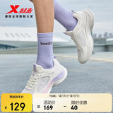 特步女子跑步鞋运动鞋冬季新款网面透气轻便减震休闲跑鞋