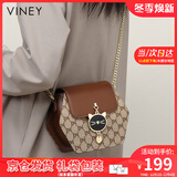 viney新款斜挎包包女包品牌水桶包轻奢单肩生日礼物送女友老婆 【咖啡色】实用高级感洋气链条包