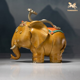 铜师傅 《吉象如意》客厅 桌面 铜大象摆件 家居装饰工艺品