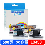 巴威J430W墨盒适合兄弟Brother MFC-J825DW J825N喷墨打印一体机墨盒 LC450墨盒/墨水(四色组合套装)