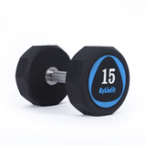 KYLINFIT 商用PU哑铃 圆头型环保十边手铃 男士2.5~25kg全规格 健身器材 15kg单只