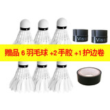 红双喜（DHS）贈品大礼包 单拍不发货  6羽毛球2手胶1护边卷随机