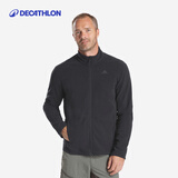 迪卡侬（DECATHLON）保暖户外抓绒衣外套男女运动宽松秋摇粒绒外套冲锋衣内胆 男款-全拉链-黑色 XL