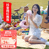 原始人（The Primitive） 野餐垫春游防潮垫野餐布户外便携防水草野炊地垫子郊游ins风 黄格子150*200cm