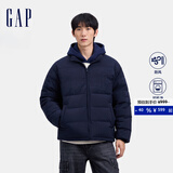 盖璞男女装刺绣logo小立领防风羽绒服纯色外套678656 海军蓝 L (175/96A) 亚洲尺码