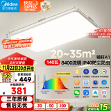 美的（Midea）客厅灯大灯全光谱护眼led吸顶灯现代简约140瓦客厅智控A1包安装