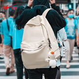 双星背包男潮牌双肩包女书包初中大容量高中大学生休闲笔记本电脑包 白色【单包】