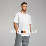 胖哥哥大码男装加肥加大胖子体恤男士短袖T恤宽松圆领大码肥佬t恤 白色狼图腾 4XL （210-250斤）