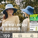蕉下（beneunder）遮阳帽子女双面渔夫帽防晒帽钓鱼帽太阳帽登山帽25秋新品蓝