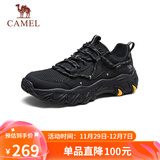 骆驼（CAMEL）山城猫爪户外登山透气休闲运动徒步鞋男 G15S342004 夜黑色 38