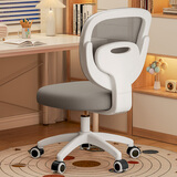 喻品电脑椅子家用学习椅升降椅工学座椅靠背椅转椅BG318灰色无扶手