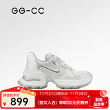 GG-CC【明星同款】月落星河银色厚底老爹鞋女百搭秋季新款G23X4317 银渐白 36