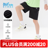 361°童装男女童梭织五分裤夏季新款小中大童运动裤男童短裤 经典黑1702 120