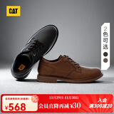 CAT卡特休闲皮鞋男鞋25新款商务风通勤真皮低帮复古单鞋STATEN LO 黑色 43