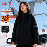 班尼路（Baleno）工装棉服女2026冬季新款户外加厚保暖连帽外套女装潮流冲锋上衣服
