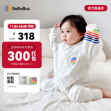 bebebus婴儿睡袋春秋冬恒温儿童睡衣四季通用分腿防踢被 彩虹加棉寒冬款（室温14-18℃） XL【100码 建议身高100-115CM】