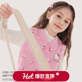 Hello Kitty女童马甲儿童背心棉春装保暖2025新款洋气针织马夹秋季外穿童装 深粉碎花513057 120 CM适合115-125